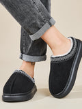 MQTIME  -  Faux Fur Suede Platform Slippers