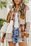 MQTIME  -  Plaid Button Up Long Sleeve Shacket