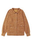 MQTIME  -  Snap Down Flap Pocket Long Sleeve Shacket