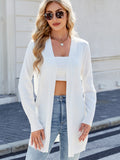 MQTIME  -  Open Front Long Sleeve Cardigan
