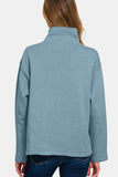 MQTIME  -  Turtleneck Half Snap Fleece Sweatshirt