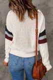 MQTIME  -   Contrast Dropped Shoulder Long Sleeve Sweater