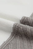 MQTIME  -  Color Block Textured Drop Shoulder Sweater