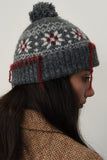 MQTIME  -  Seam Trim Geometric Knit Hat