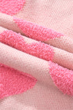 MQTIME  -  Valentine's Day Heart Jacquard Round Neck Sweater