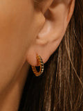 MQTIME  -   Stainless Steel Huggie Earrings