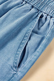 MQTIME  -  Drawstring Cargo Pocket Wide Leg Jeans