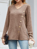 MQTIME  -  V-Neck Long Sleeve T-Shirt
