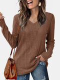 MQTIME  -  V-Neck Long Sleeve T-Shirt