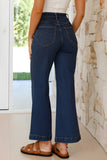 MQTIME  -  High Waist Bootcut Jeans with Pockets