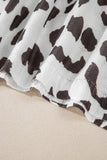 MQTIME  -  Leopard Boat Neck Long Sleeve Knit Top