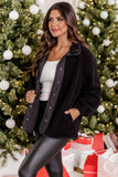 MQTIME  -  Snap Down Long Sleeve Sherpa Jacket