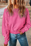 MQTIME  -  Cutout Round Neck Long Sleeve Sweatshirt