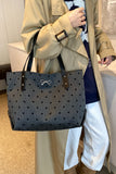 MQTIME  -  Polyester Bow Polka Dot Tote Bag