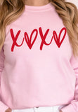 MQTIME  -  Valentine’s Day XOXO Round Neck Drop Shoulder Sweatshirt