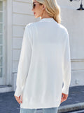 MQTIME  -  Open Front Long Sleeve Cardigan