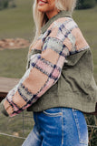 MQTIME  -  Plaid Corduroy Flap Pockets Button Up Jacket