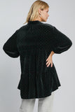 MQTIME  -  Umgee Full Size Polka Dot Button Up Half Sleeve Shirt