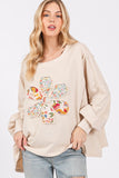 MQTIME  -  SAGE + FIG Flower Patch Dropped Shoulder Oversize Top