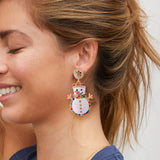 MQTIME  -  Rhinestone Snowman Earrings