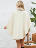 MQTIME  -  Fuzzy Trim Open Front Poncho