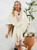 MQTIME  -  Fuzzy Trim Open Front Poncho