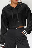 MQTIME  -   Drawstring Drop Shoulder Long Sleeve Hoodie