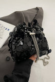 MQTIME  -  Drawstring Sequin Crossbody Bag