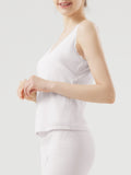 MQTIME  -  Lace Detail V-Neck Wide Strap Tank