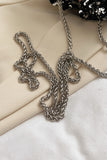 MQTIME  -  Sequin Chain Drawstring Bucket Bag