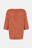 MQTIME  -  V-Neck Three-Quarter Sleeve Knit Top