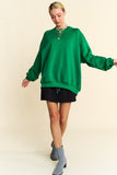 MQTIME  -  Round Neck Raglan Sleeve Sweatshirt
