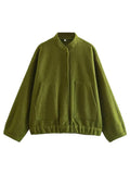 MQTIME  -  Full Size Snap Down Drop Shoulder Jacket