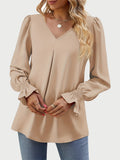 MQTIME  -  V-Neck Flounce Sleeve Top