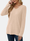 MQTIME  -  V-Neck Long Sleeve T-Shirt
