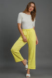 MQTIME  -  Umgee Drawstring Elastic Waist Wide Leg Pants