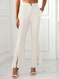 MQTIME  -  Slit Flare Pants with Pockets