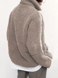 MQTIME  -   Zip Up Turtleneck Long Sleeve Plush Jacket
