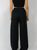 MQTIME  -  Elastic Waist Wide Leg Pants