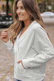 MQTIME  -  Surplice Long Sleeve Sweatshirt with Pocket