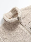 MQTIME  -   Zip Up Long Sleeve Plush Jacket