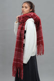 MQTIME  -  Fringe Plaid Thermal Scarf