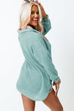 MQTIME  -   Waffle-Knit Collared Neck Long Sleeve Shirt