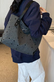 MQTIME  -  Polyester Bow Polka Dot Tote Bag
