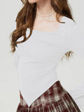 MQTIME  -  Square Neck Flare Sleeve T-Shirt