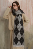 MQTIME  -  Fringe Argyle Polyester Scarf
