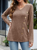 MQTIME  -  V-Neck Long Sleeve T-Shirt
