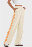 MQTIME  -  Elastic Waist Wide Leg Pants with Pockets