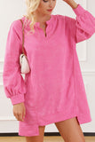 MQTIME  -  Notched Long Sleeve Oversize Sweatshirt
