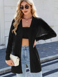 MQTIME  -  Open Front Long Sleeve Cardigan